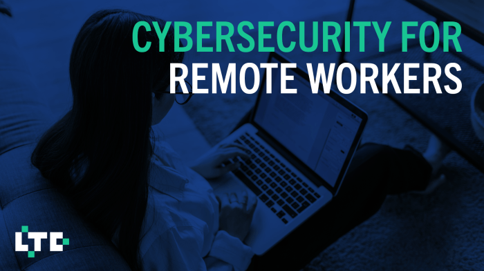 Remote cybersecurity workers working secure