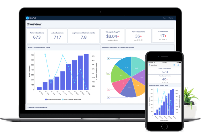 Financial kpi widgets reports